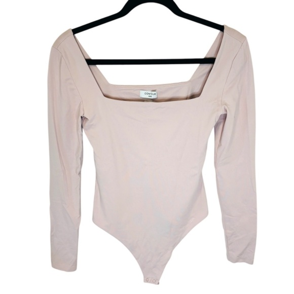 Aritzia Contour Pink Body Suit long sleeve Sm Medium LIKE NEW - Picture 3 of 7